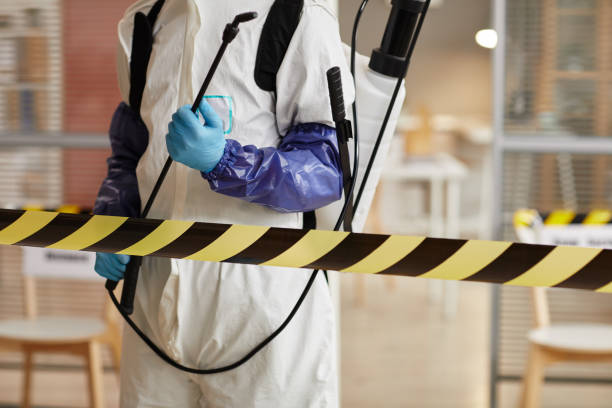 Professional Biohazard Cleanup technician working in Elmwood Park, NJ